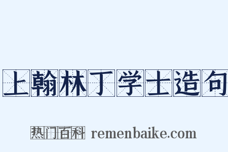 上翰林丁学士造句是什么意思的图片